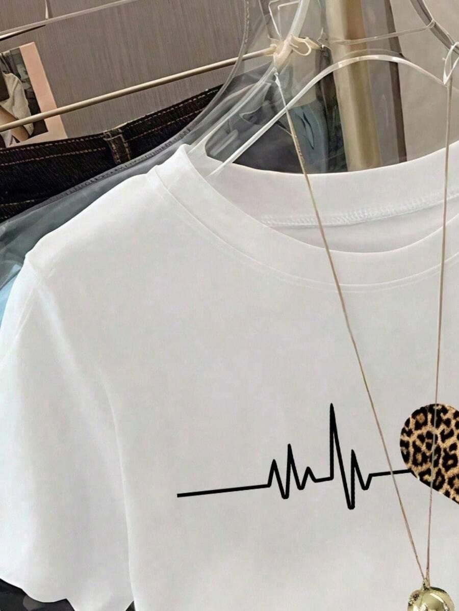 biały t-shirt nadruk 