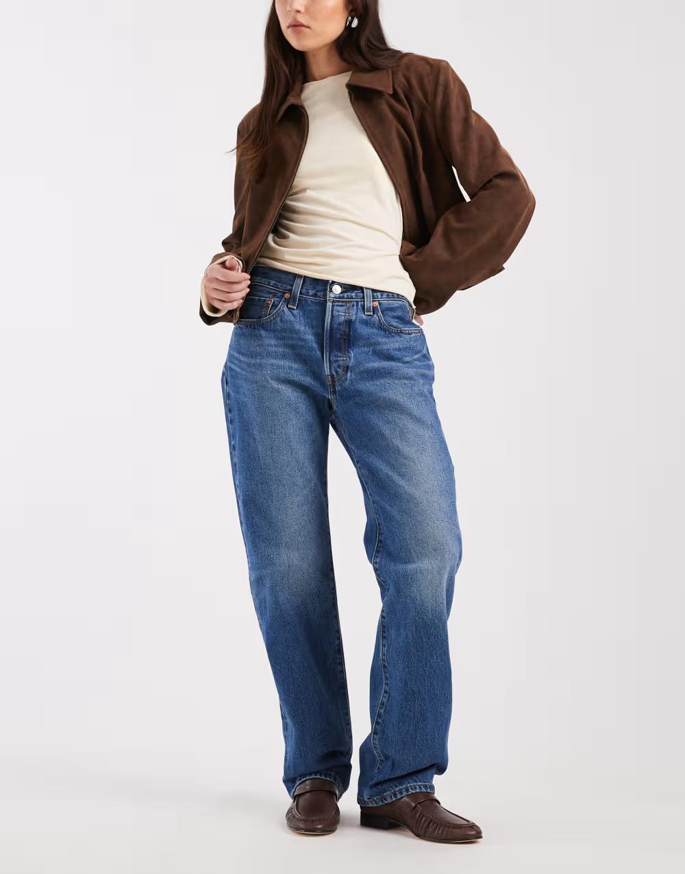NIEBIESKIE PROSTE SPODNIE JEANS
