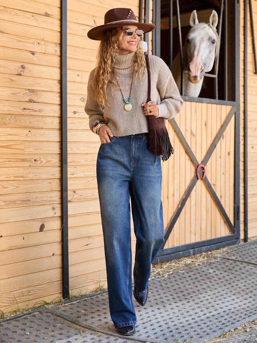 niebieskie spodnie jeans