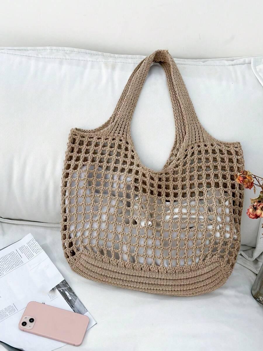 beżowa torebka shopper
