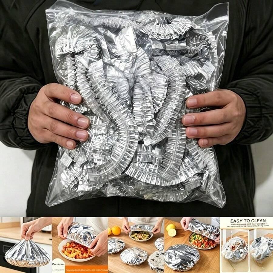 FOLIA ALUMINIOWA SPOŻYWCZA WORECZKI 100-PACK