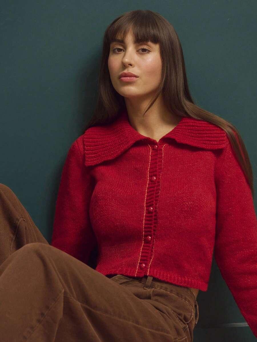 KRÓTKI SWETER ROZPINANY