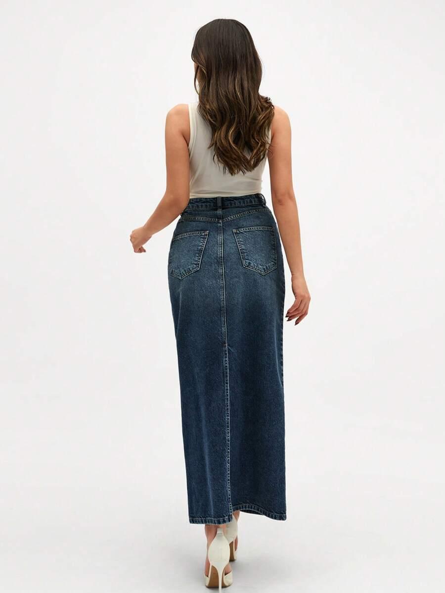 jeansowa maxi spódnica 