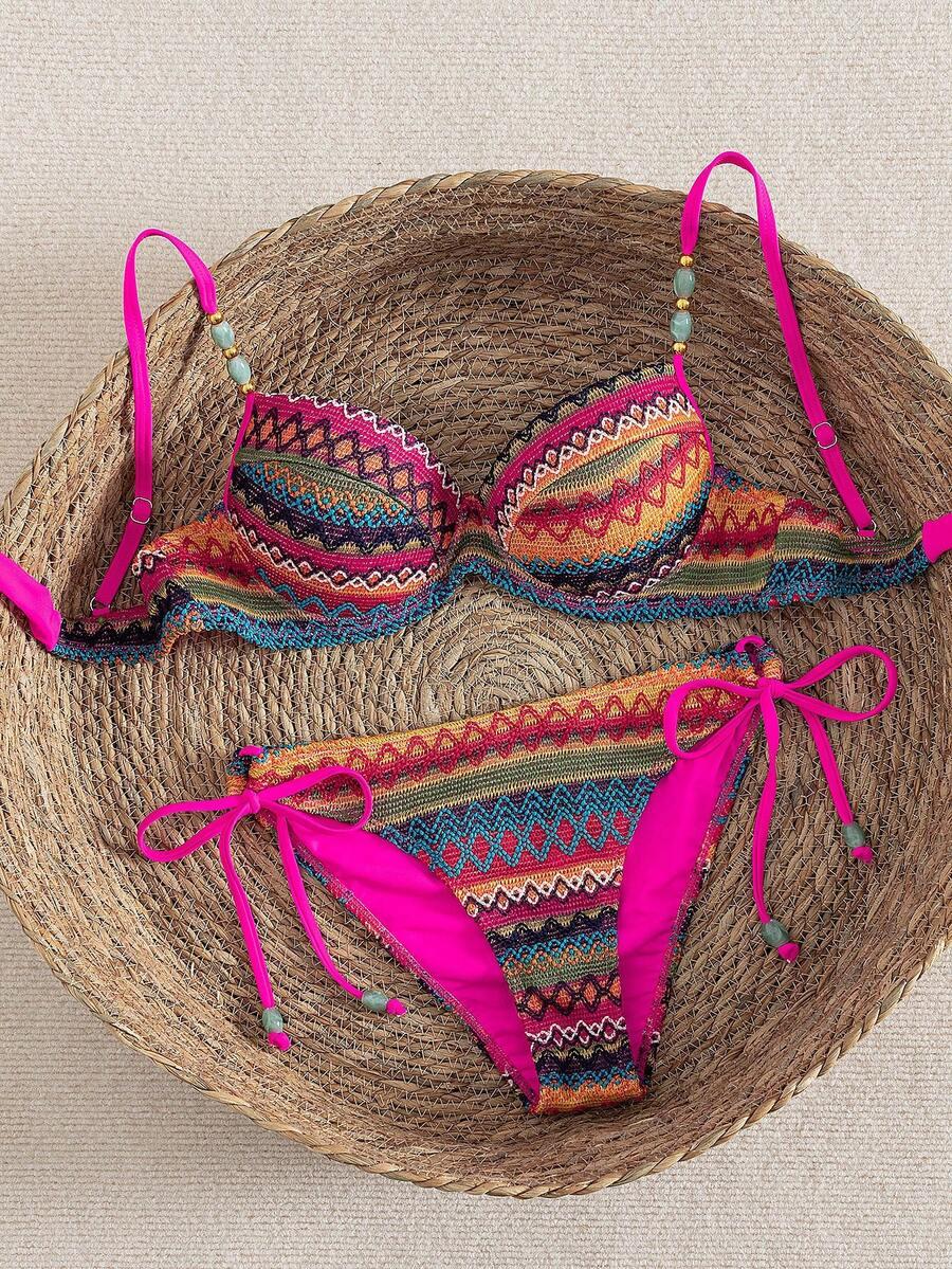 HAFTOWANE BIKINI DWUCZĘŚCIOWE