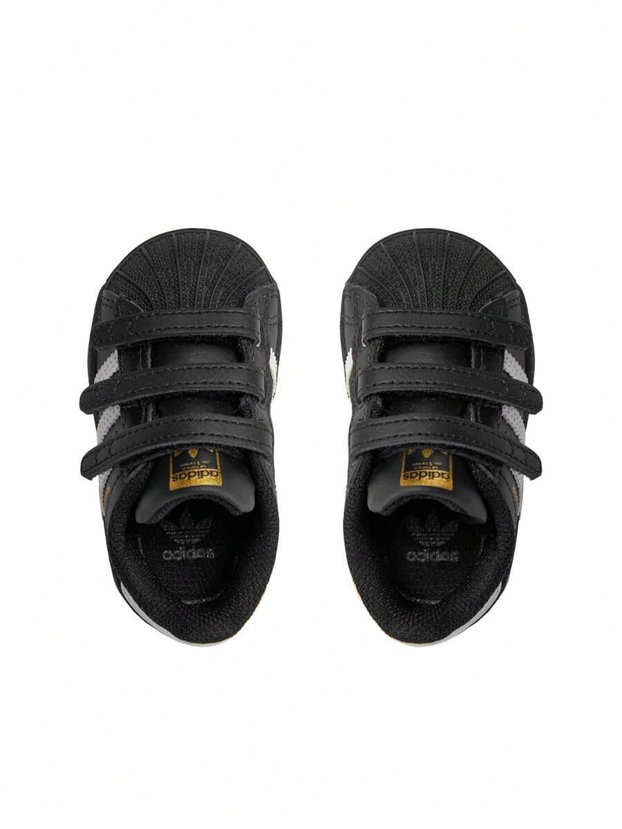 czarne buty sportowe rzepy Superstar Core Black EF4843