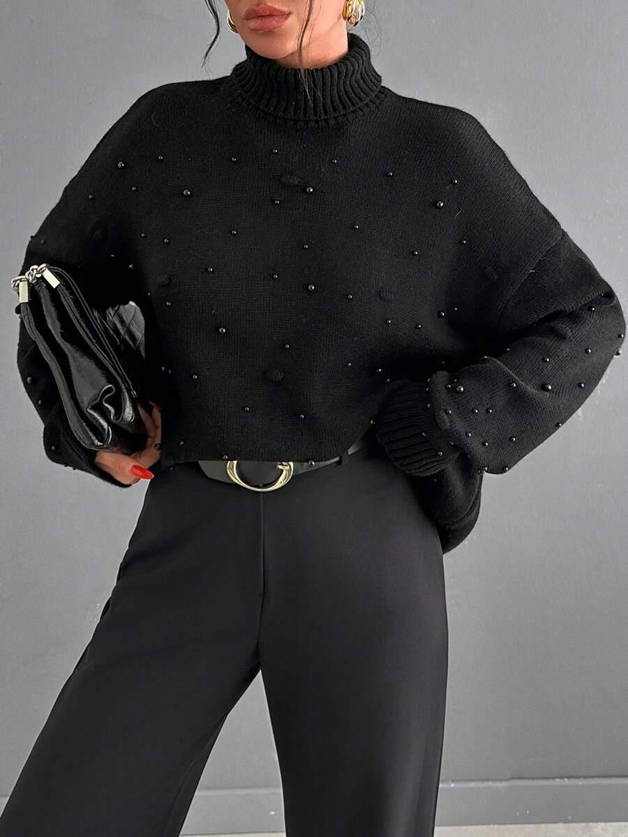 CZARNY SWETER CASUAL