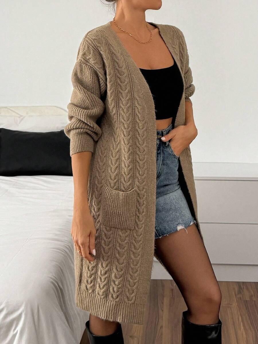BEŻOWY SWETER KARDIGAN 