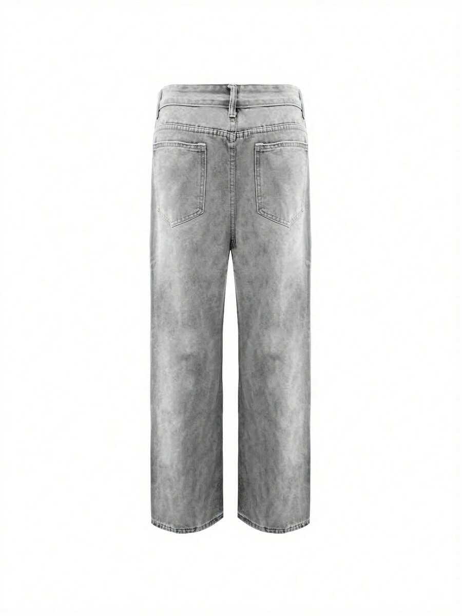 SZARE SPODNIE JEANS