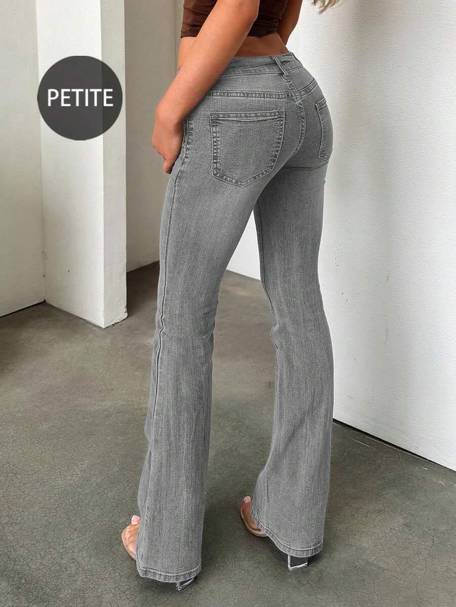 szare spodnie jeans biodrówki