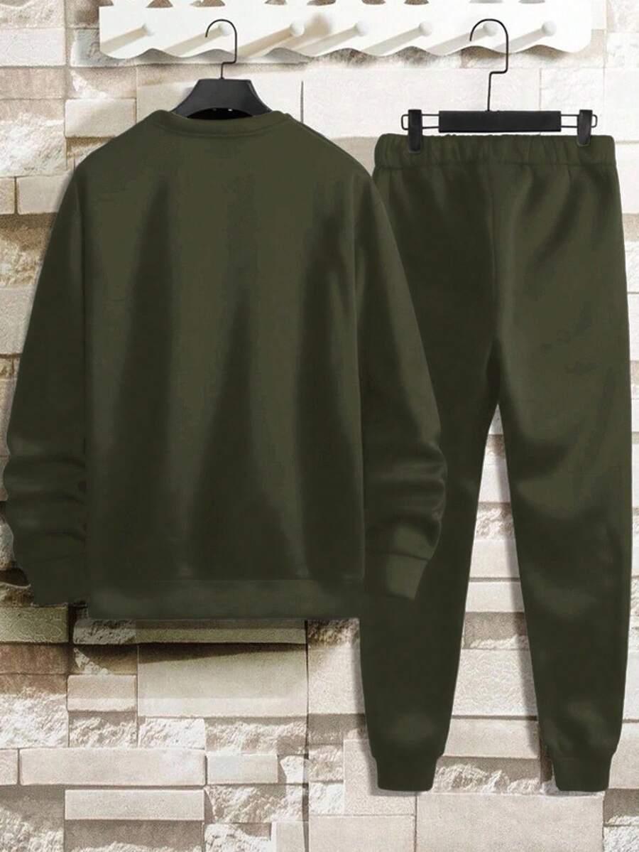 zielony komplet dresowy bluza spodnie