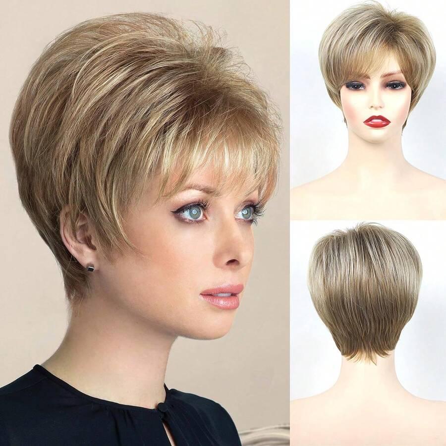 BLOND PERUKA WŁOSY SYNTETYCZNE