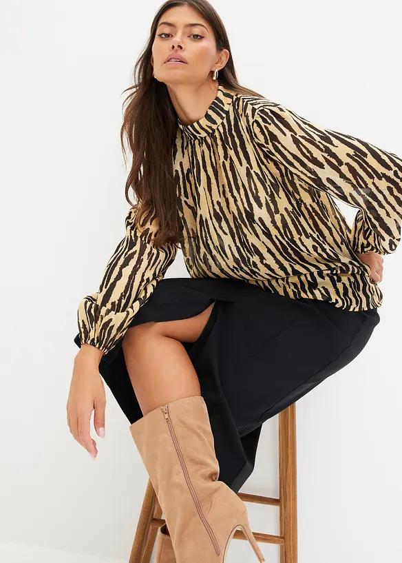 SZYFONOWA BLUZKA ANIMAL PRINT 