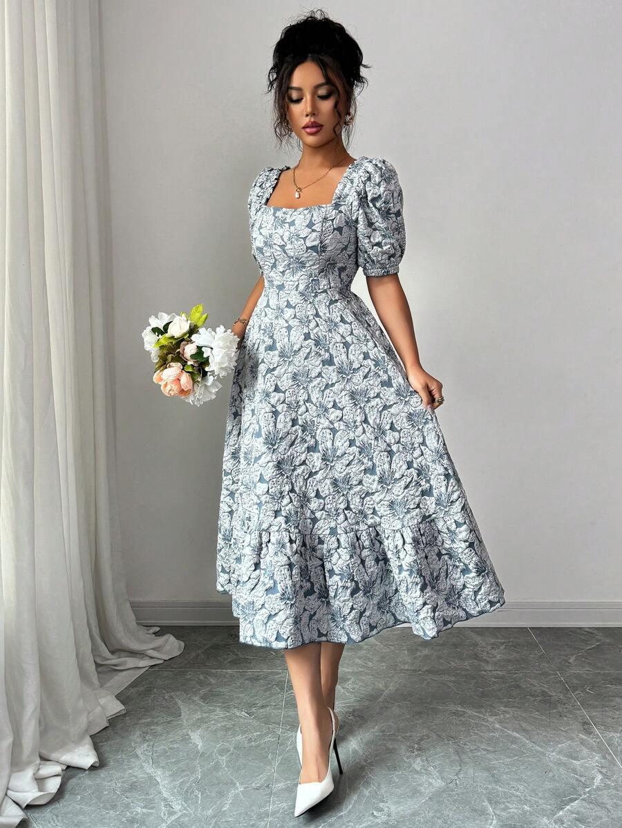 SUKIENKA ELEGANCKA W KWIATY