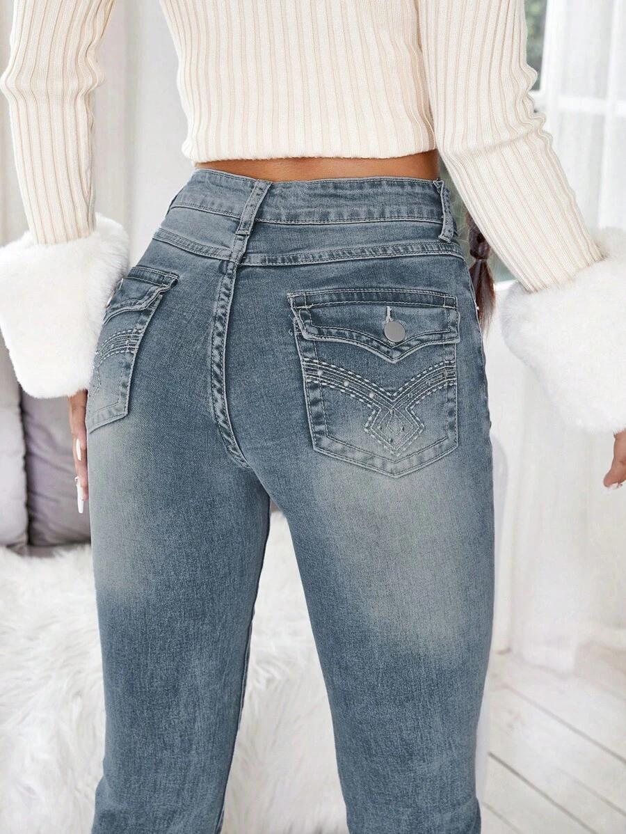 NIEBIESKIE SPODNIE JEANS