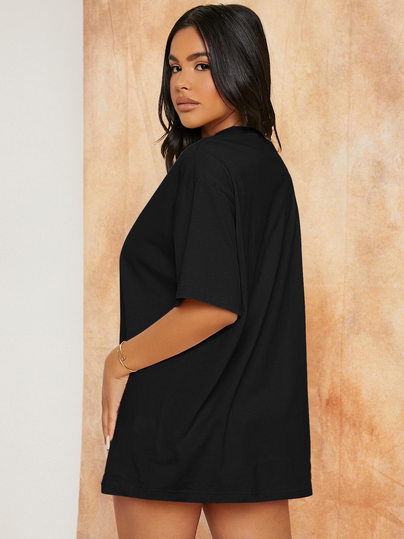 CZARNY KLASYCZNY T-SHIRT BASIC