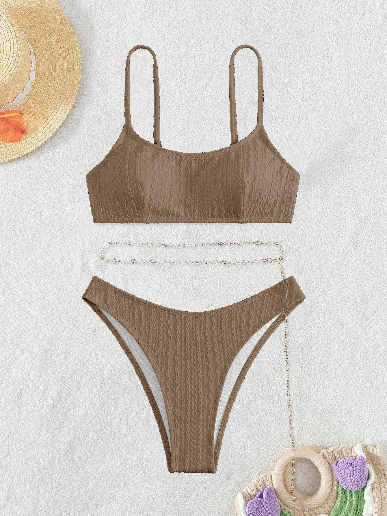 BRĄZOWE BIKINI DWUCZĘŚCIOWE