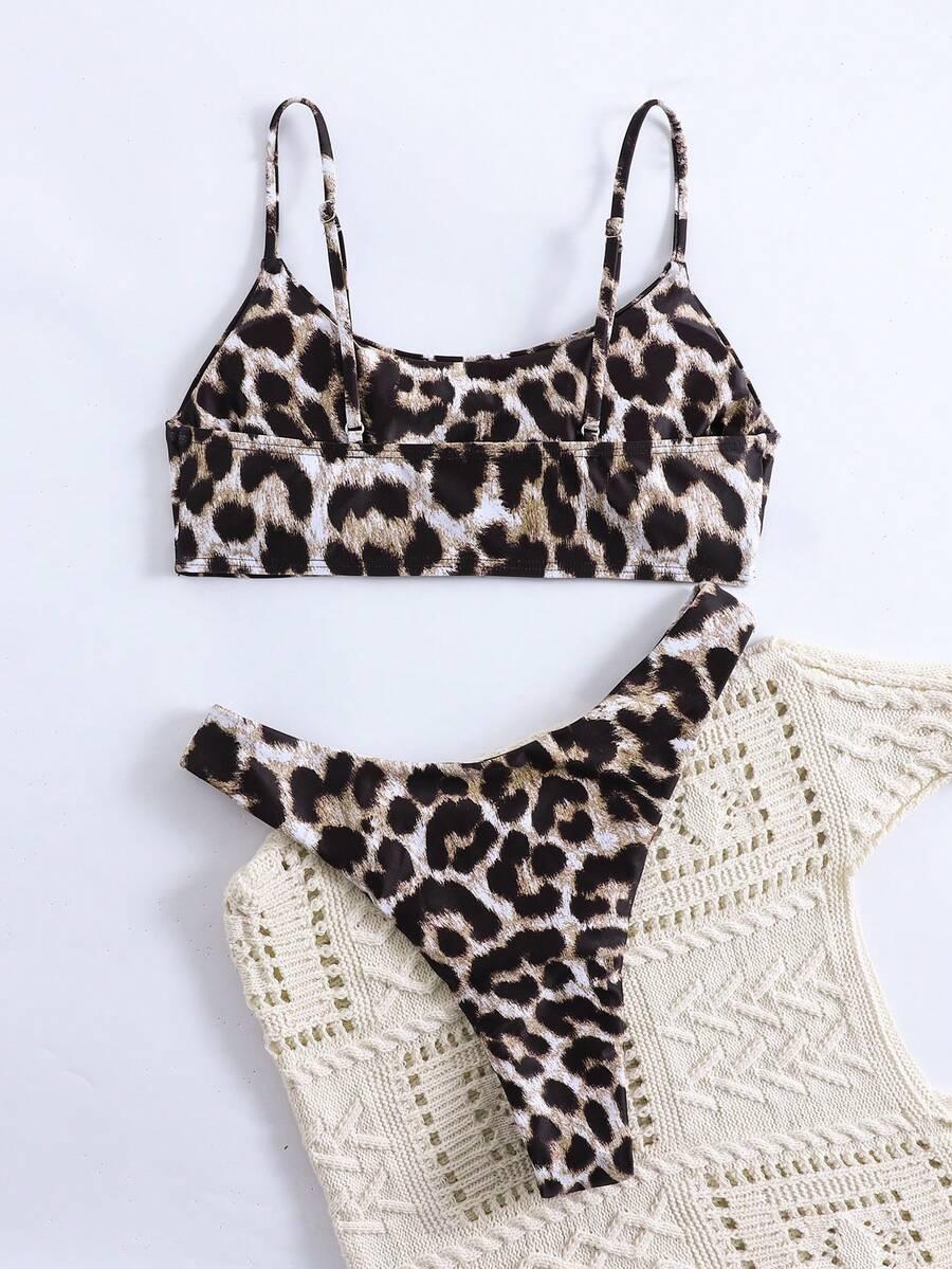 DWUCZĘŚCIOWY STRÓJ KĄPIELOWY ANIMAL PRINT