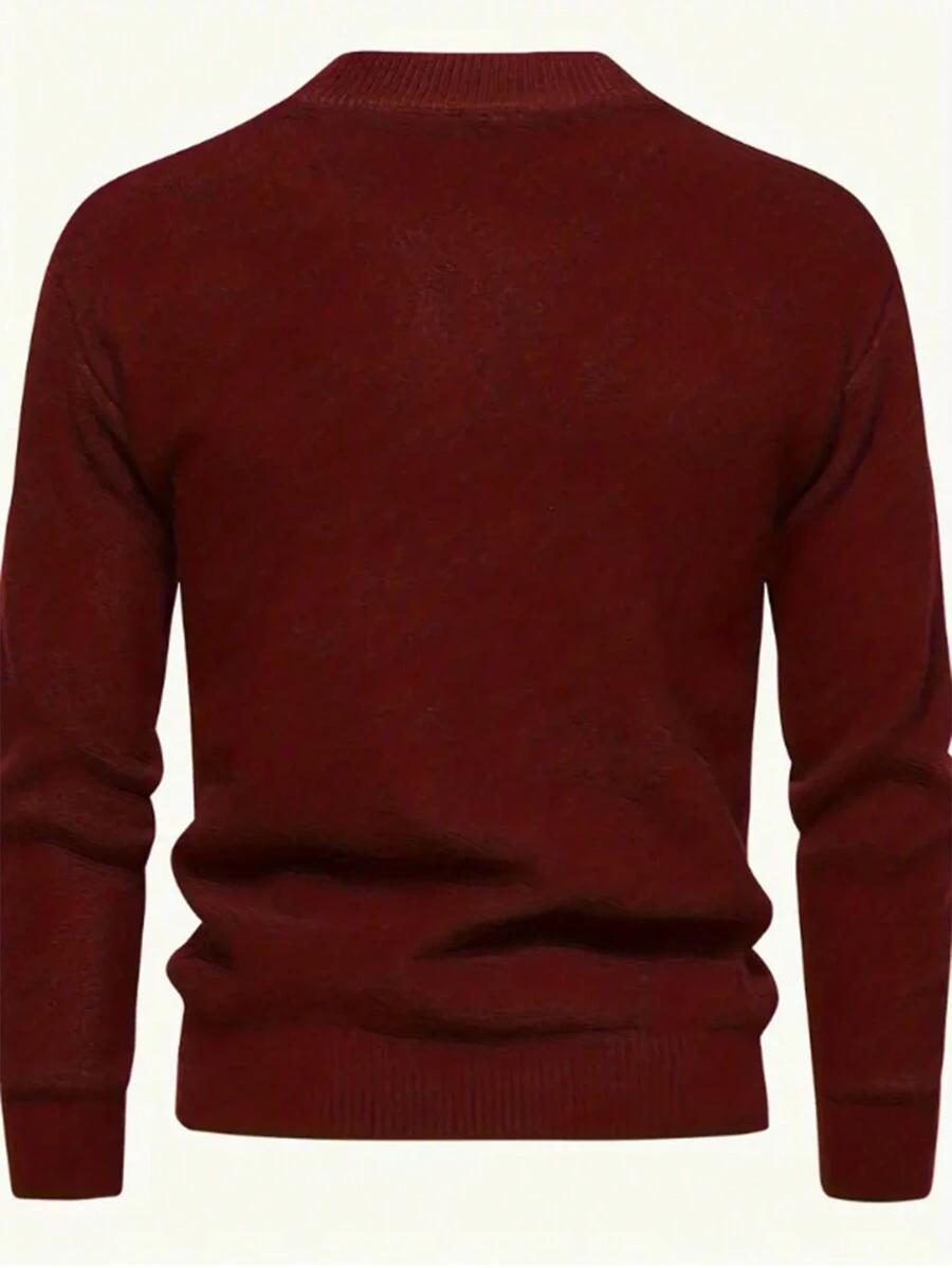 CZERWONY SWETER PÓŁGOLF