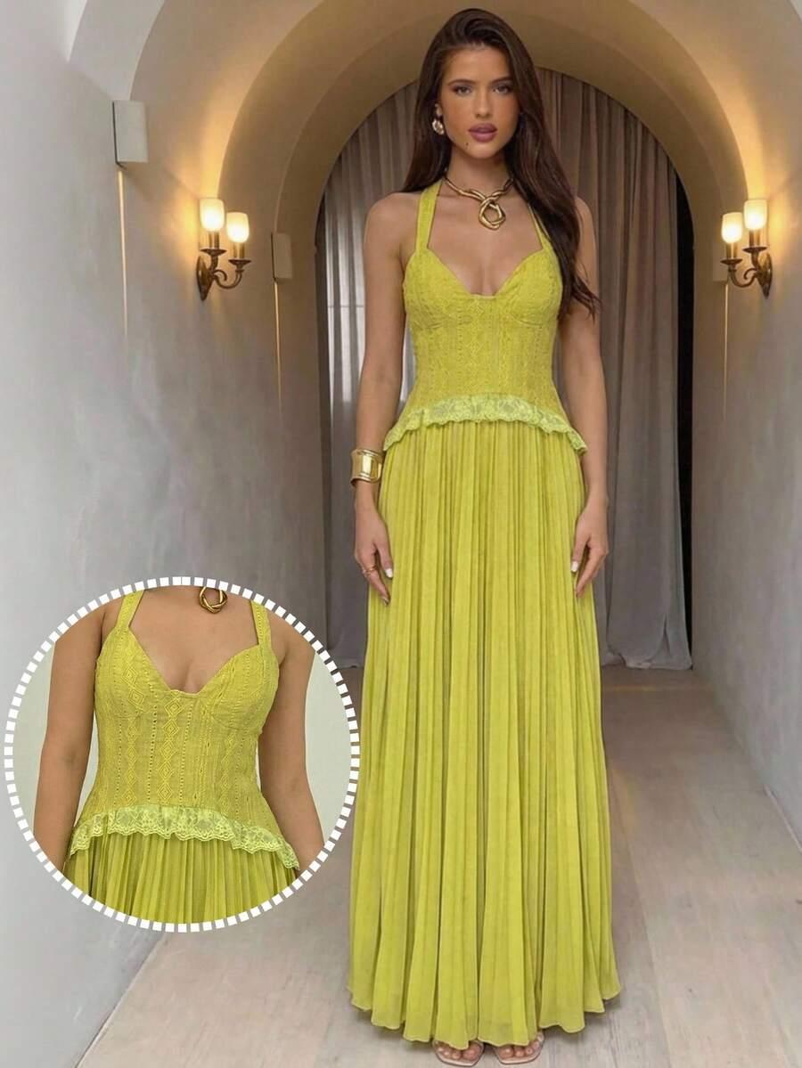 zielona sukienka maxi