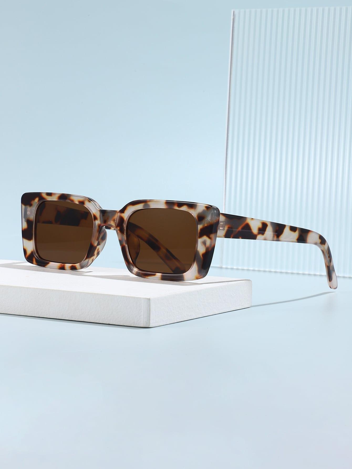 okulary przeciwsłoneczne leopard print
