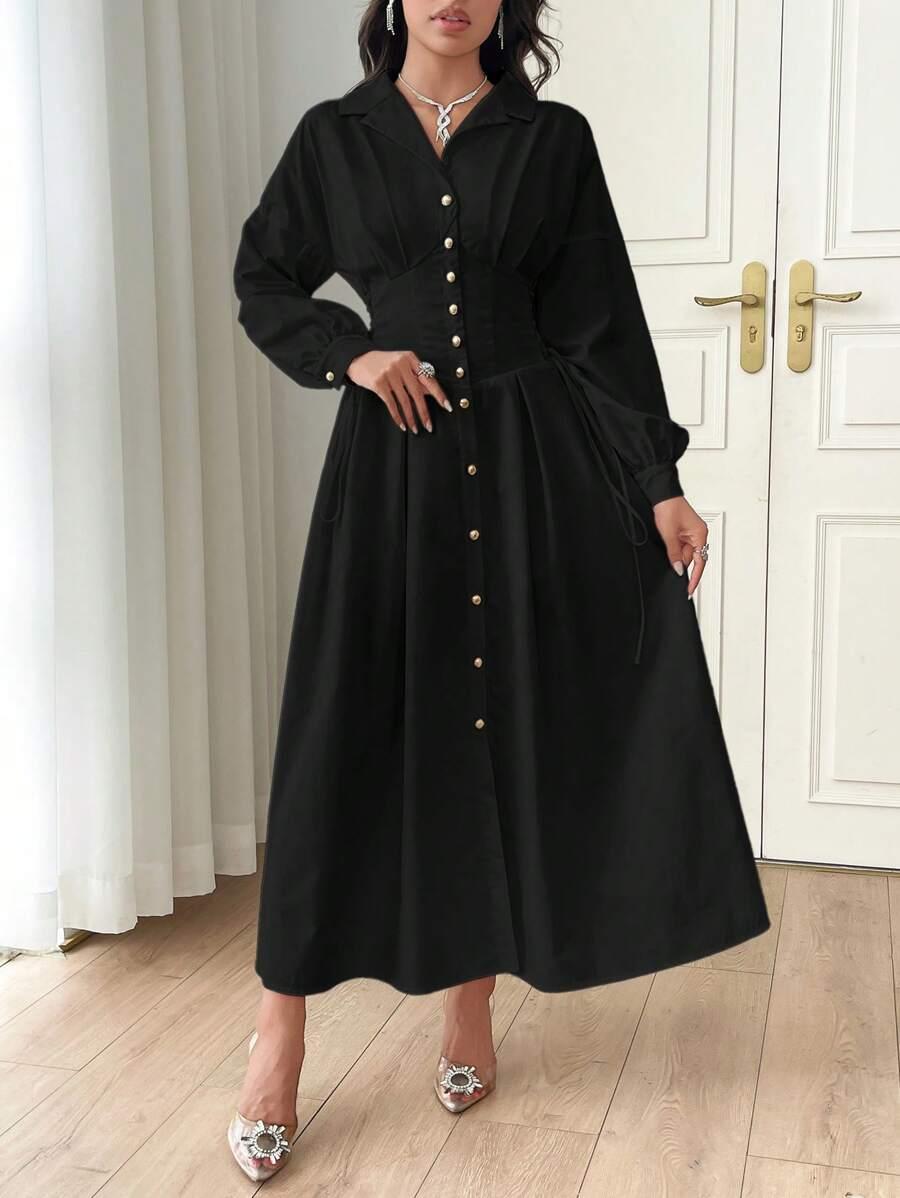 czarna maxi sukienka 