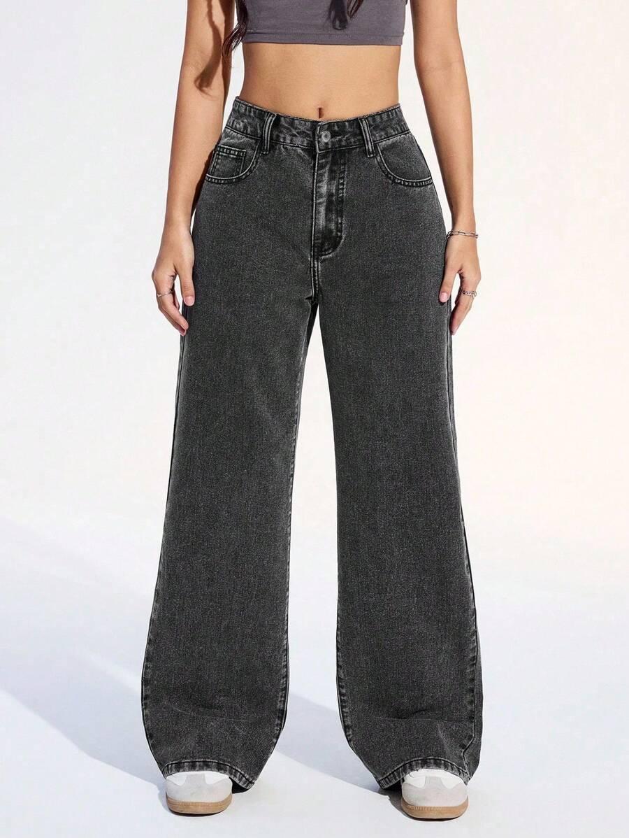 szare spodnie jeans