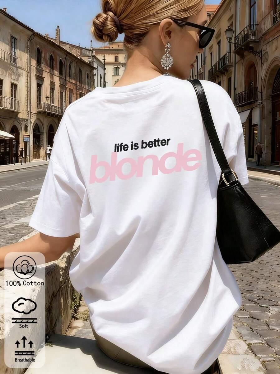 biały t-shirt nadruk