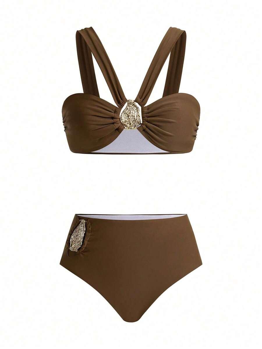 dwuczęściowy kostium kąpielowy bikini narzutka