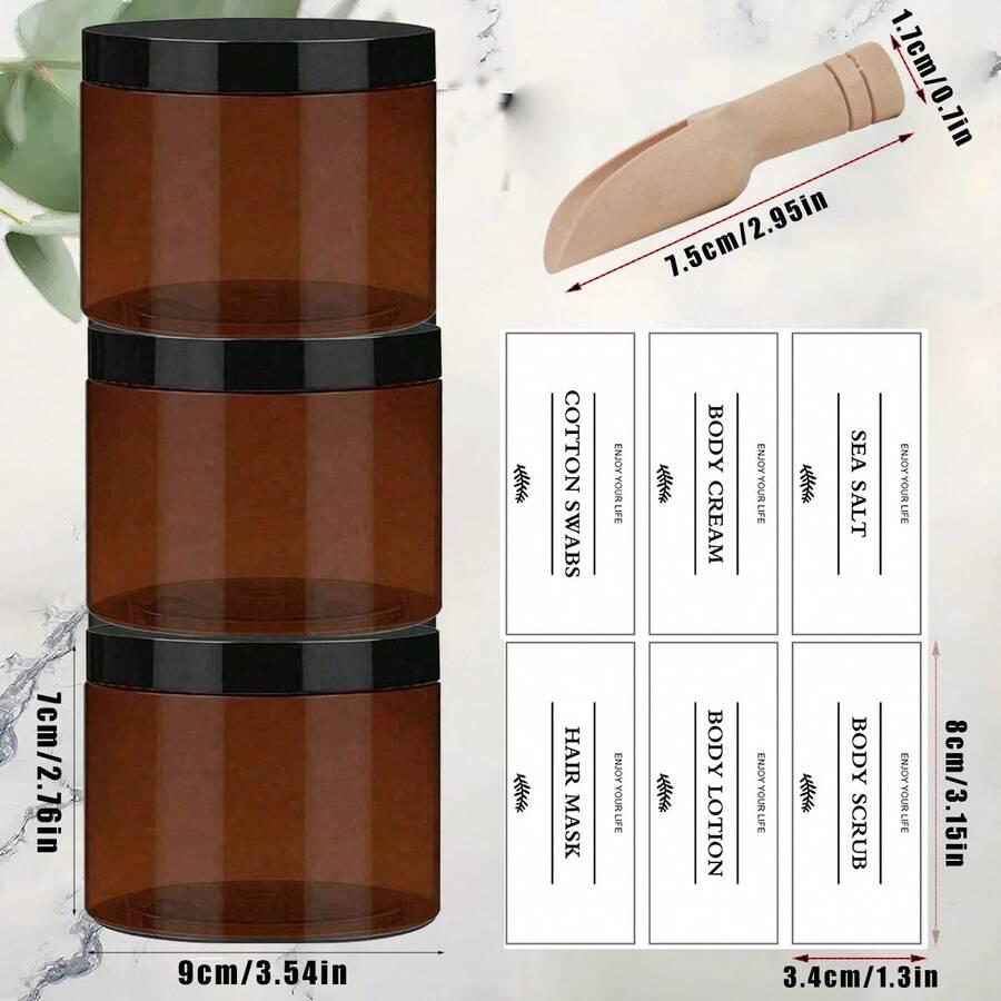 brązowe pojemniki 3-pack
