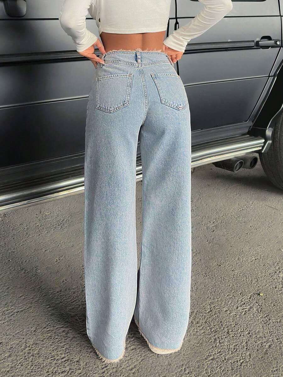 SPODNIE JEANS PROSTA NOGAWKA 