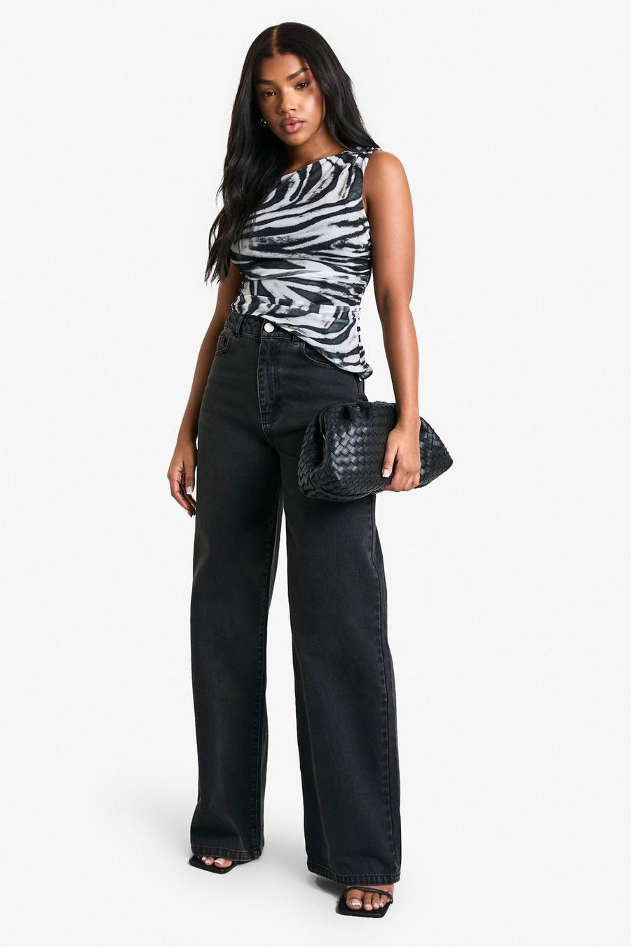 ASYMETRYCZNY TOP ANIMAL PRINT