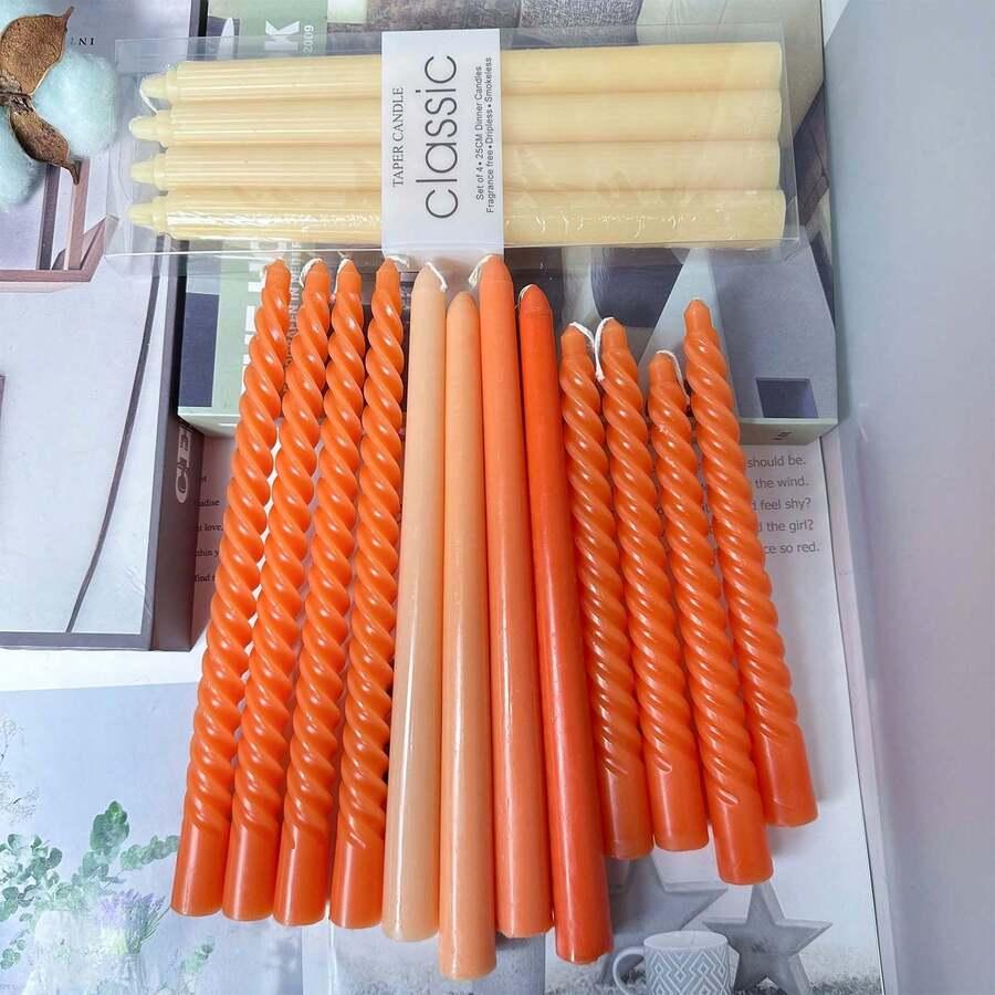pomarańczowe świece 4-pack