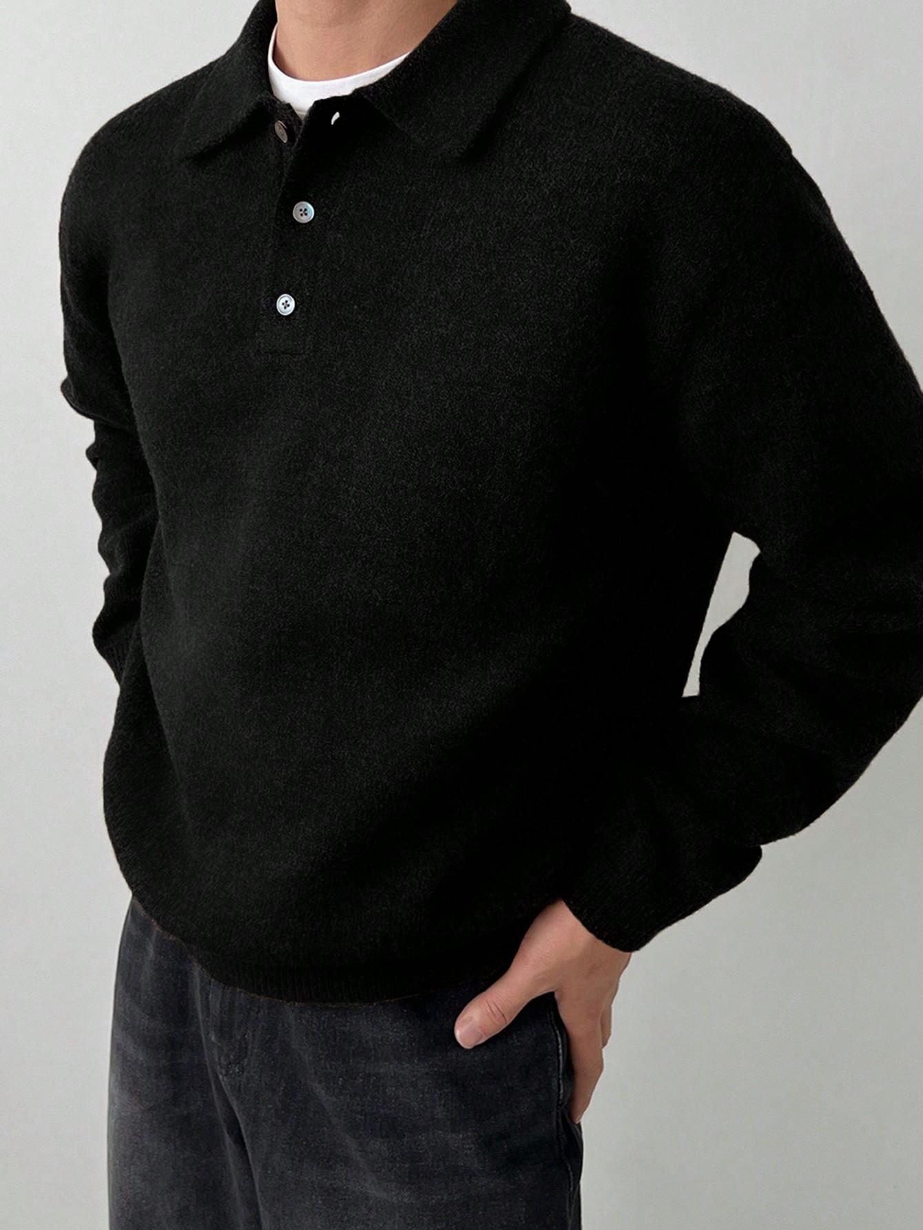 CZARNY SWETER GUZIKI 