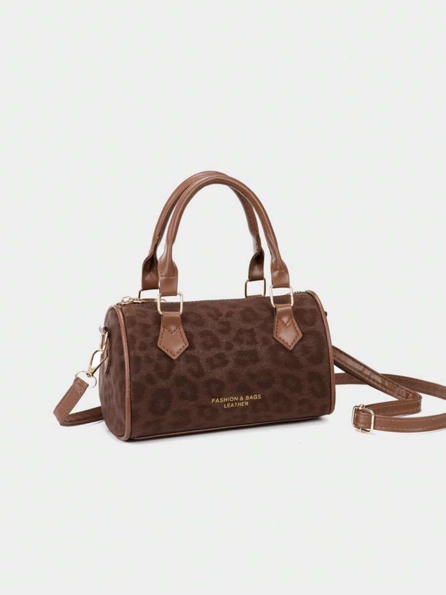 BRĄZOWA TOREBKA ANIMAL PRINT