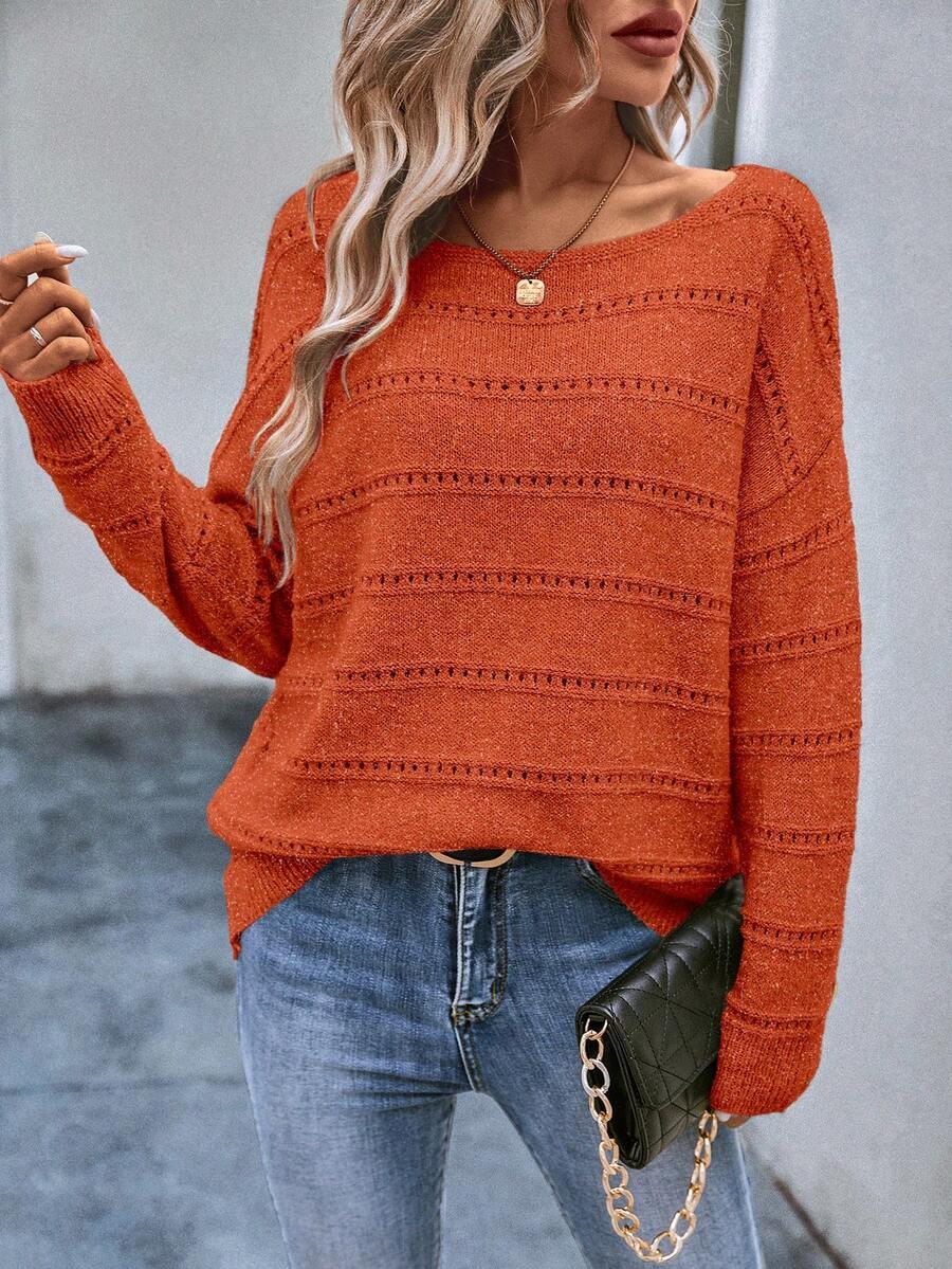 SWETER DAMSKI REGULAR OKRĄGŁY DEKOLT