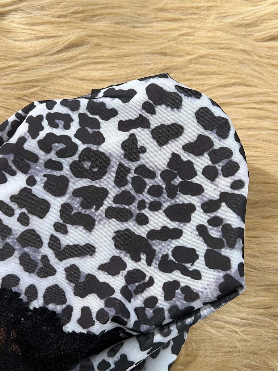 biustonosz majtki komplet animal print