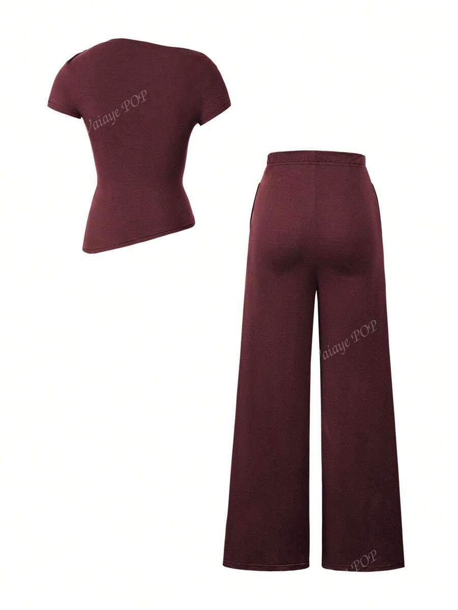 BORDOWE SPODNIE CASUAL