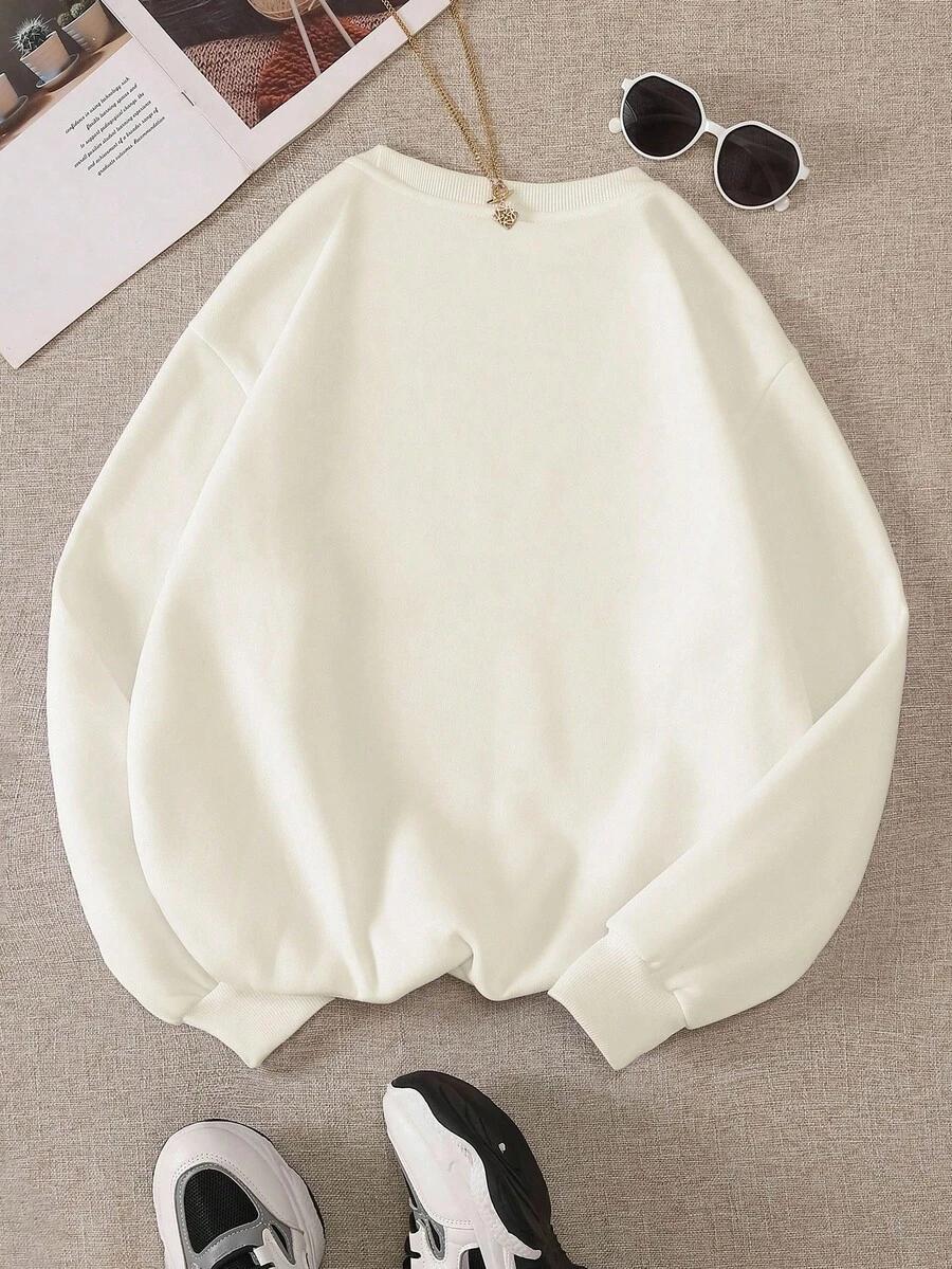 bluza okrągły dekolt haft