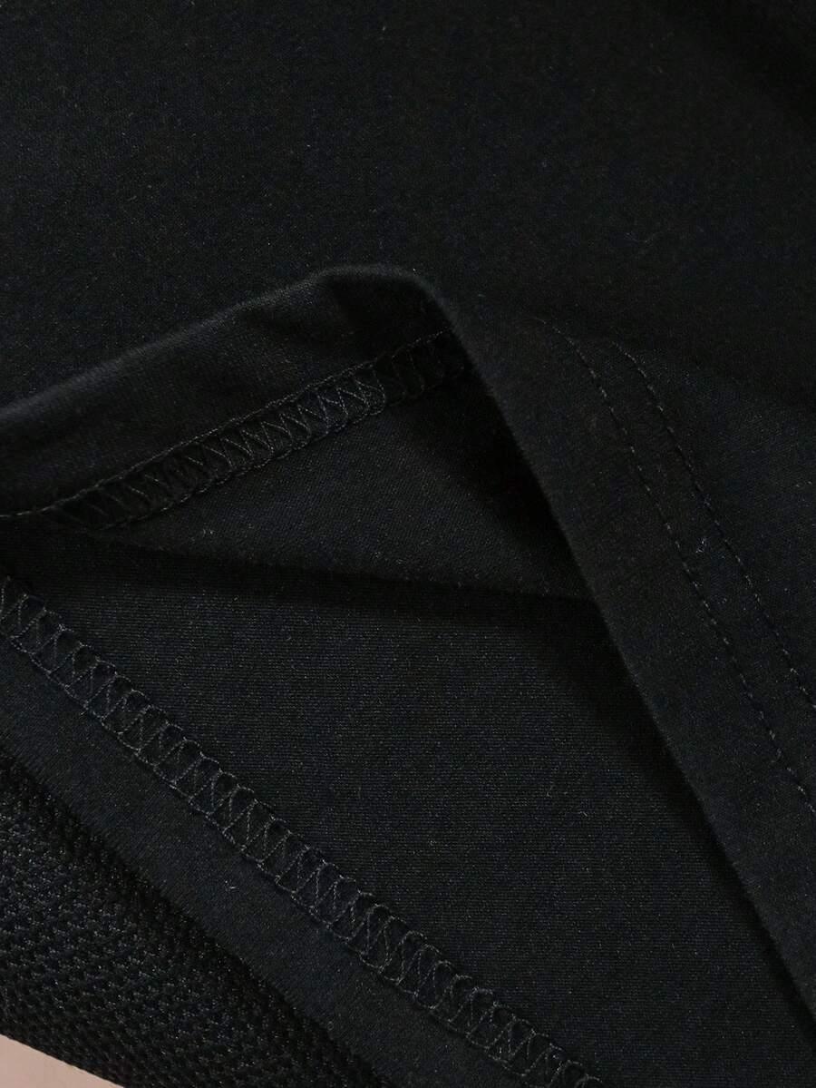 czarny t-shirt print