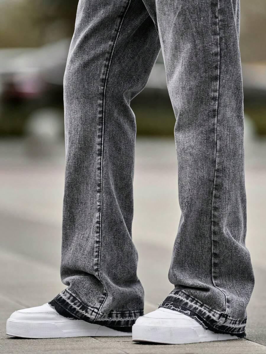 SZARE SPODNIE JEANS