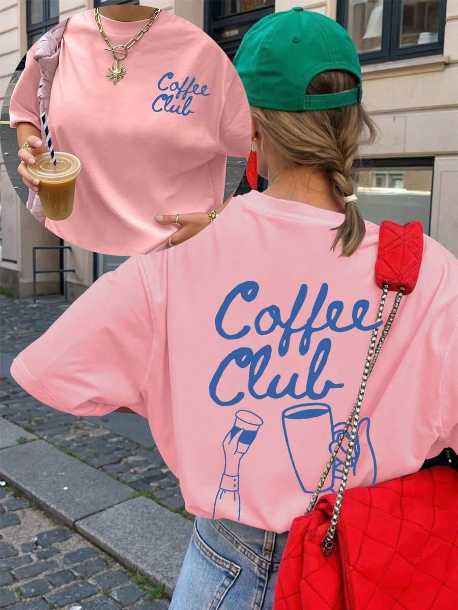 RÓŻOWY T-SHIRT PRINT 