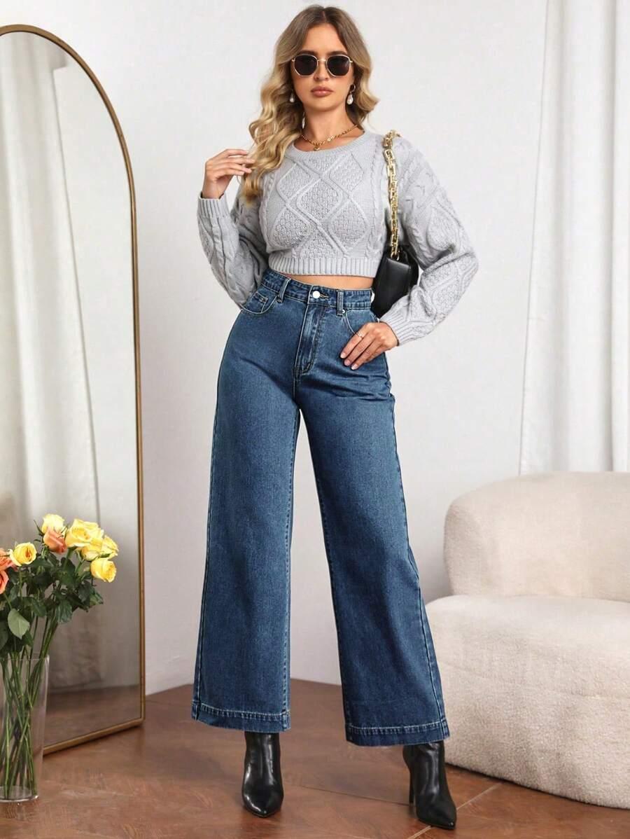 niebieskie spodnie jeans 