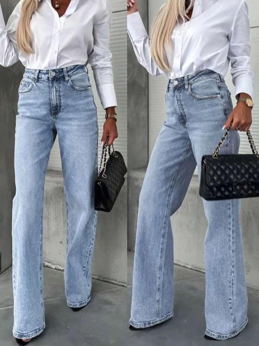 NIEBIESKIE SPODNIE JEANS