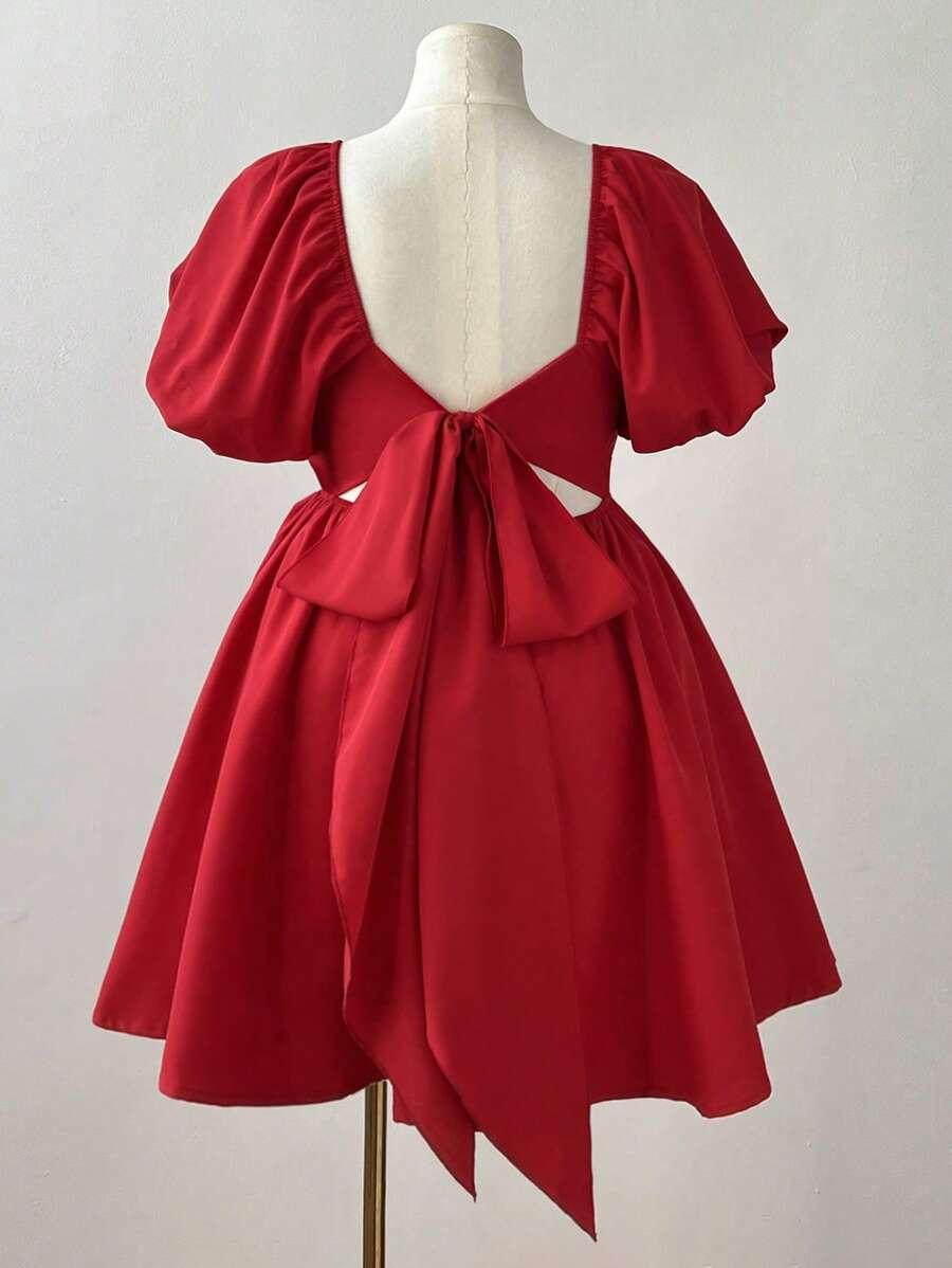czerwona mini sukienka 