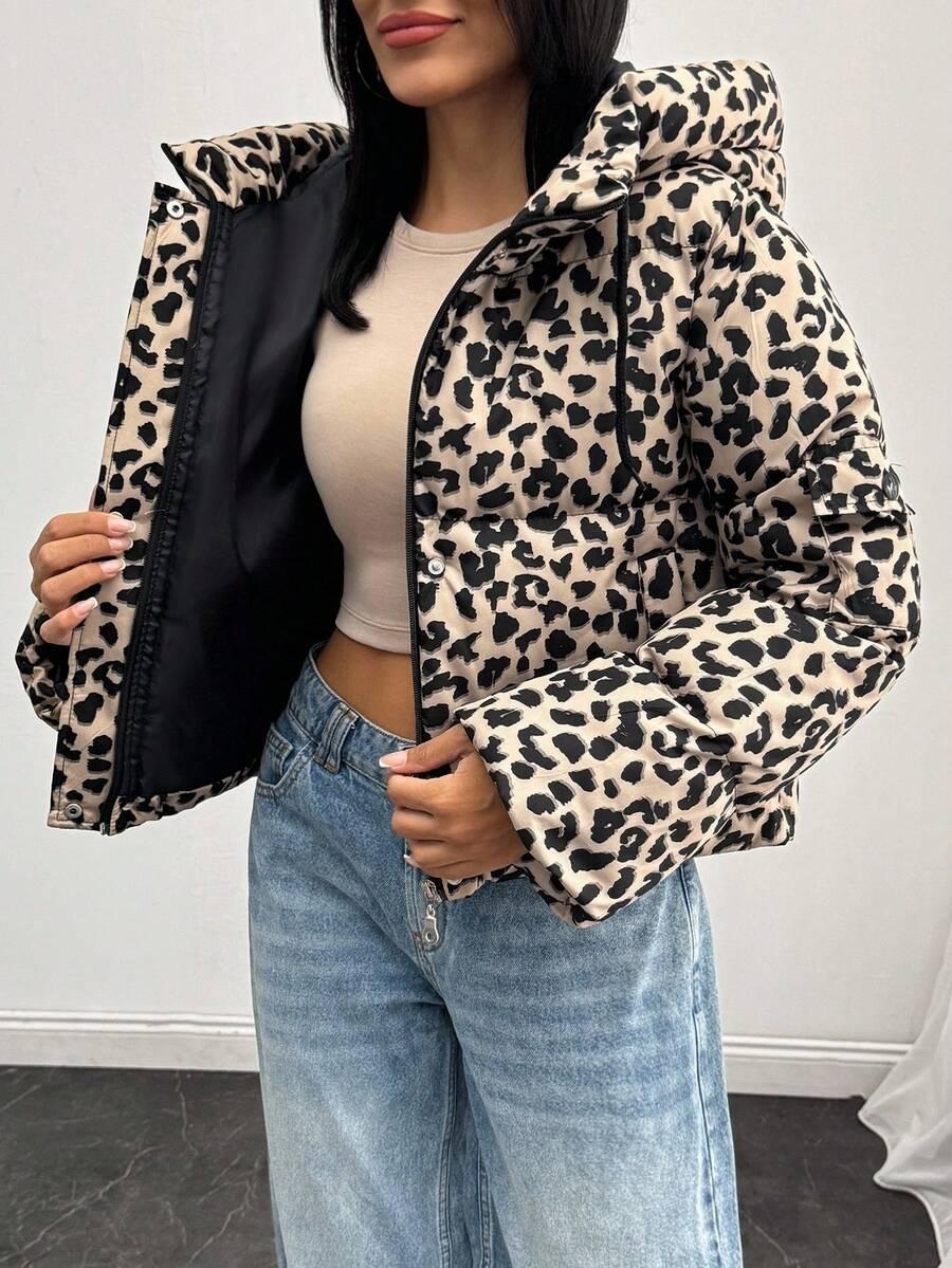 KURTKA Z KAPTUREM ANIMAL PRINT