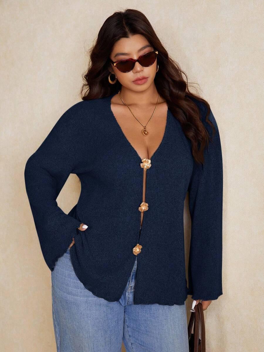 grantowy sweter prążki