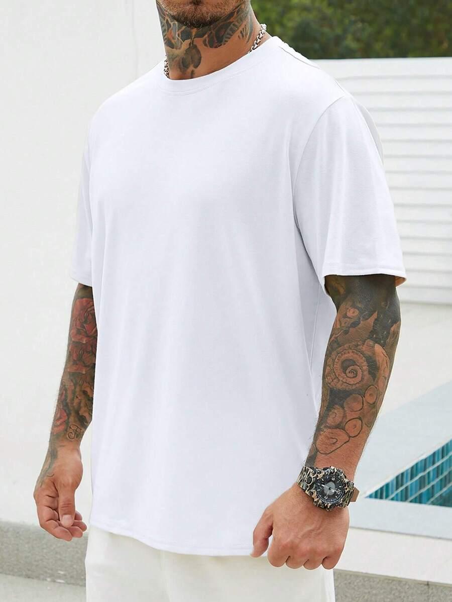 biały t-shirt z krótkim rękawem