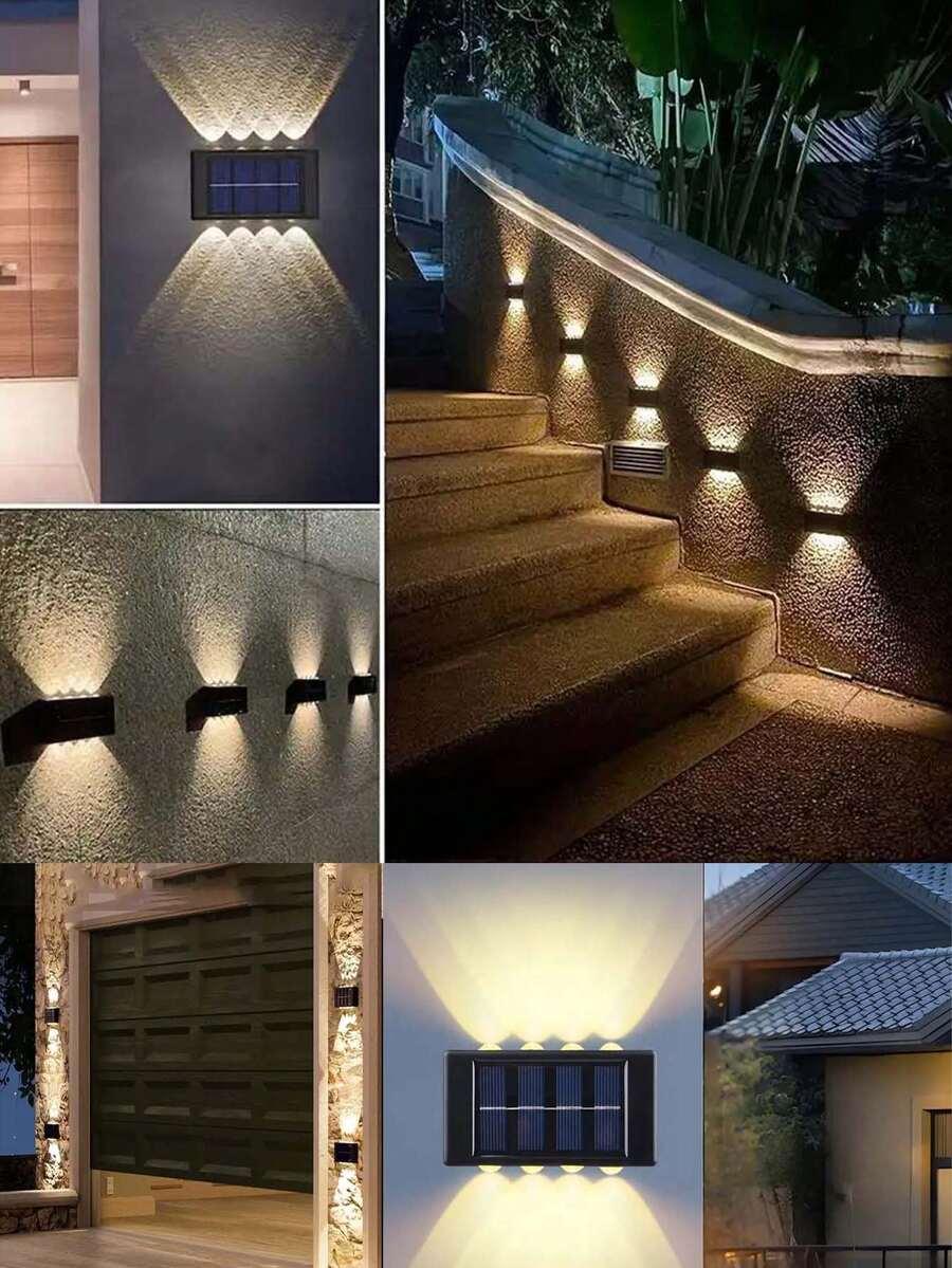 czarna solarna lampa zewnętrzna 1szt.