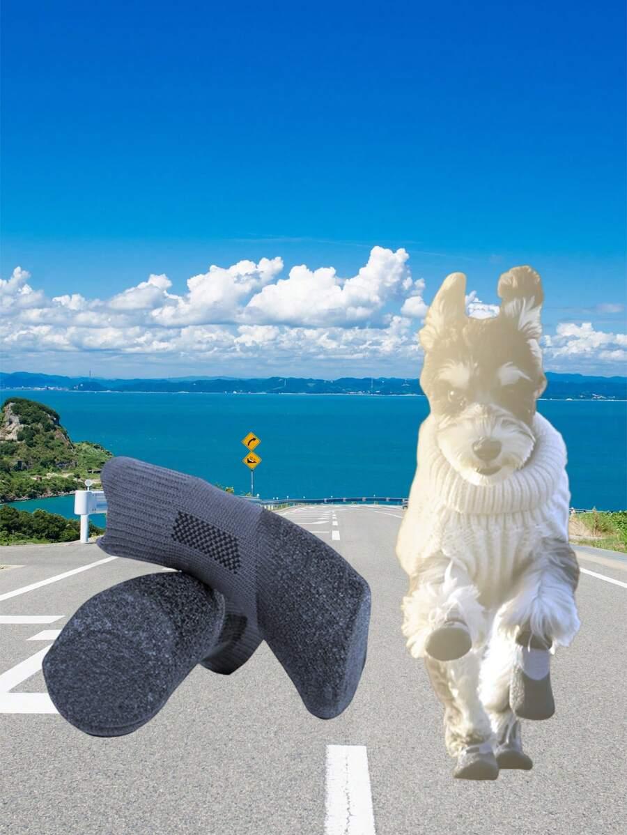 czarne buty ochronne dla zwierząt 4-pack 