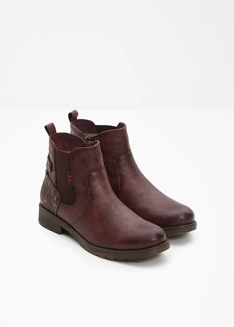 botki damskie bordowe